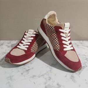 Birdies Roadrunner Red Plaid Sneakers Sz 9